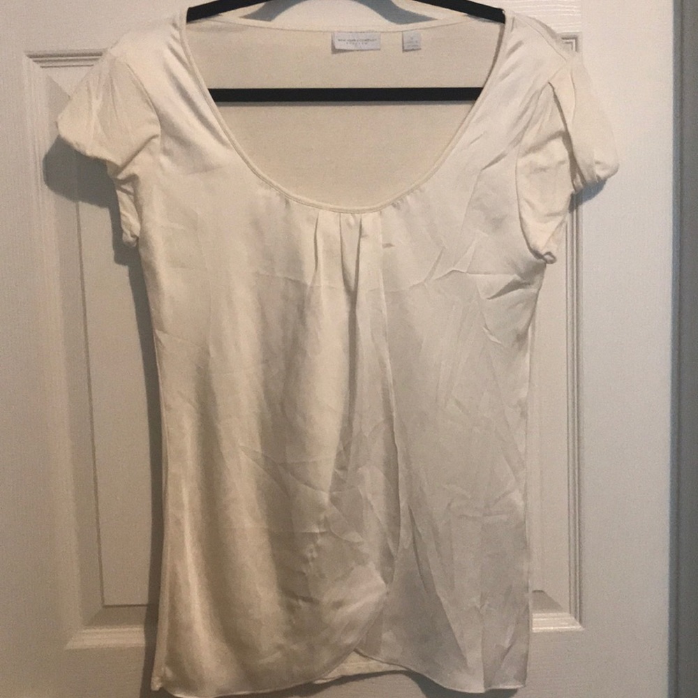 White Short Sleeve Blouse